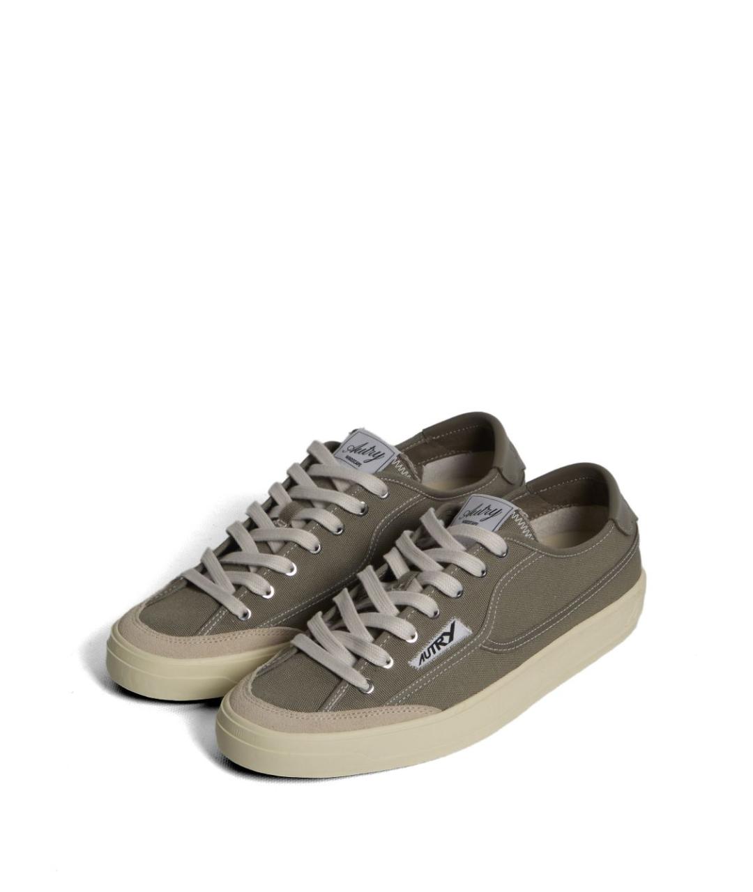 AUTRY Хаки текстильные низкие кроссовки / кеды, фото 5