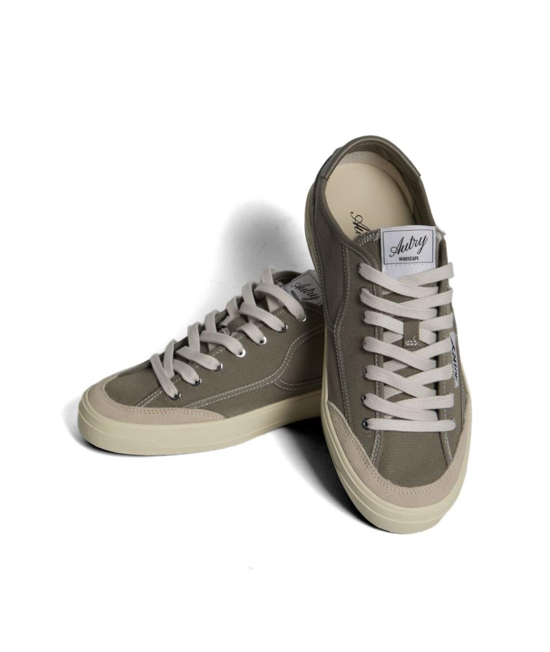 AUTRY Хаки текстильные низкие кроссовки / кеды, фото 2