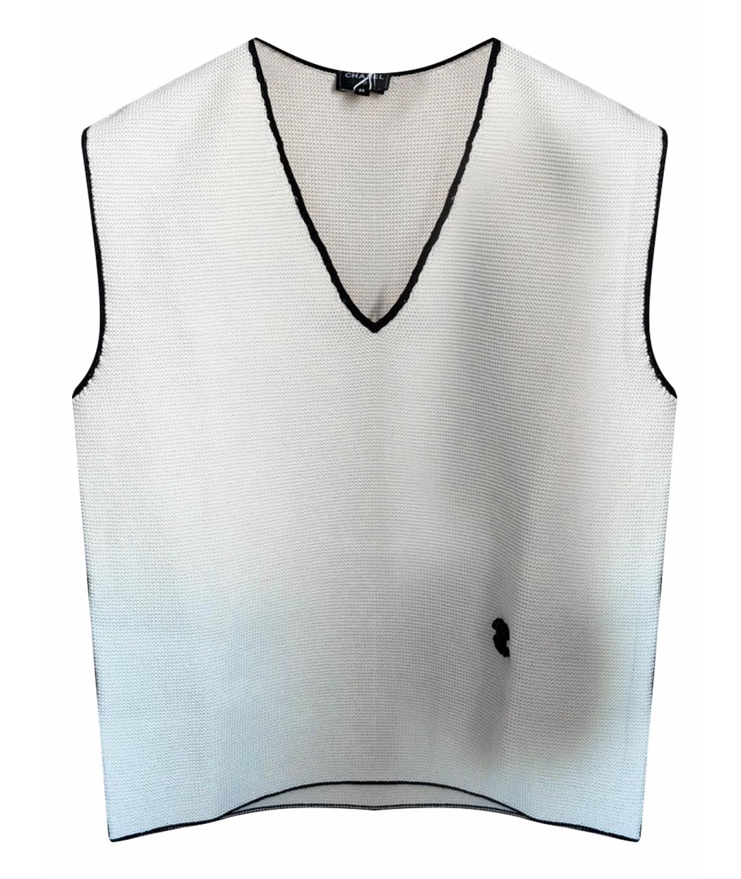CHANEL Бежевая хлопковая жилетка, фото 1