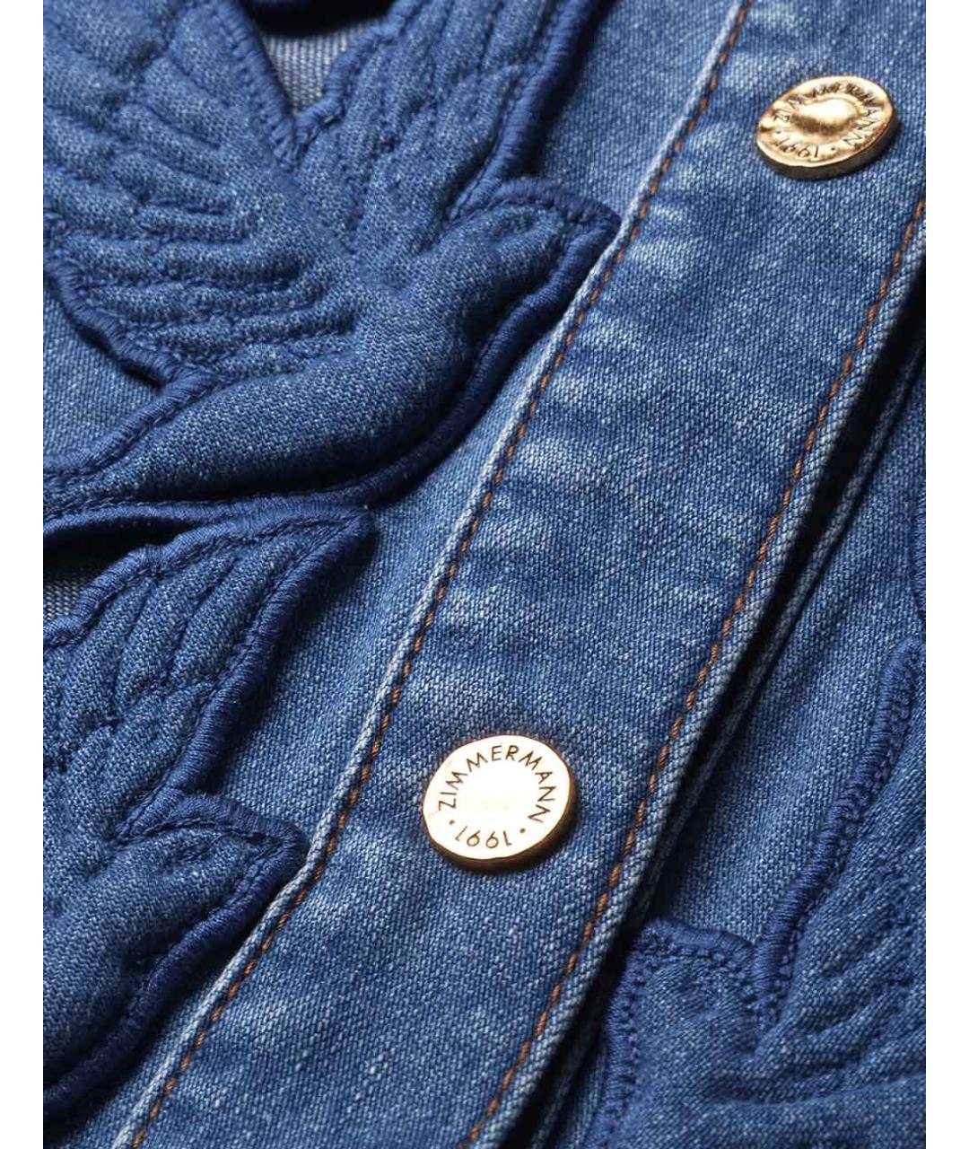 ZIMMERMANN Синяя хлопковая рубашка, фото 3