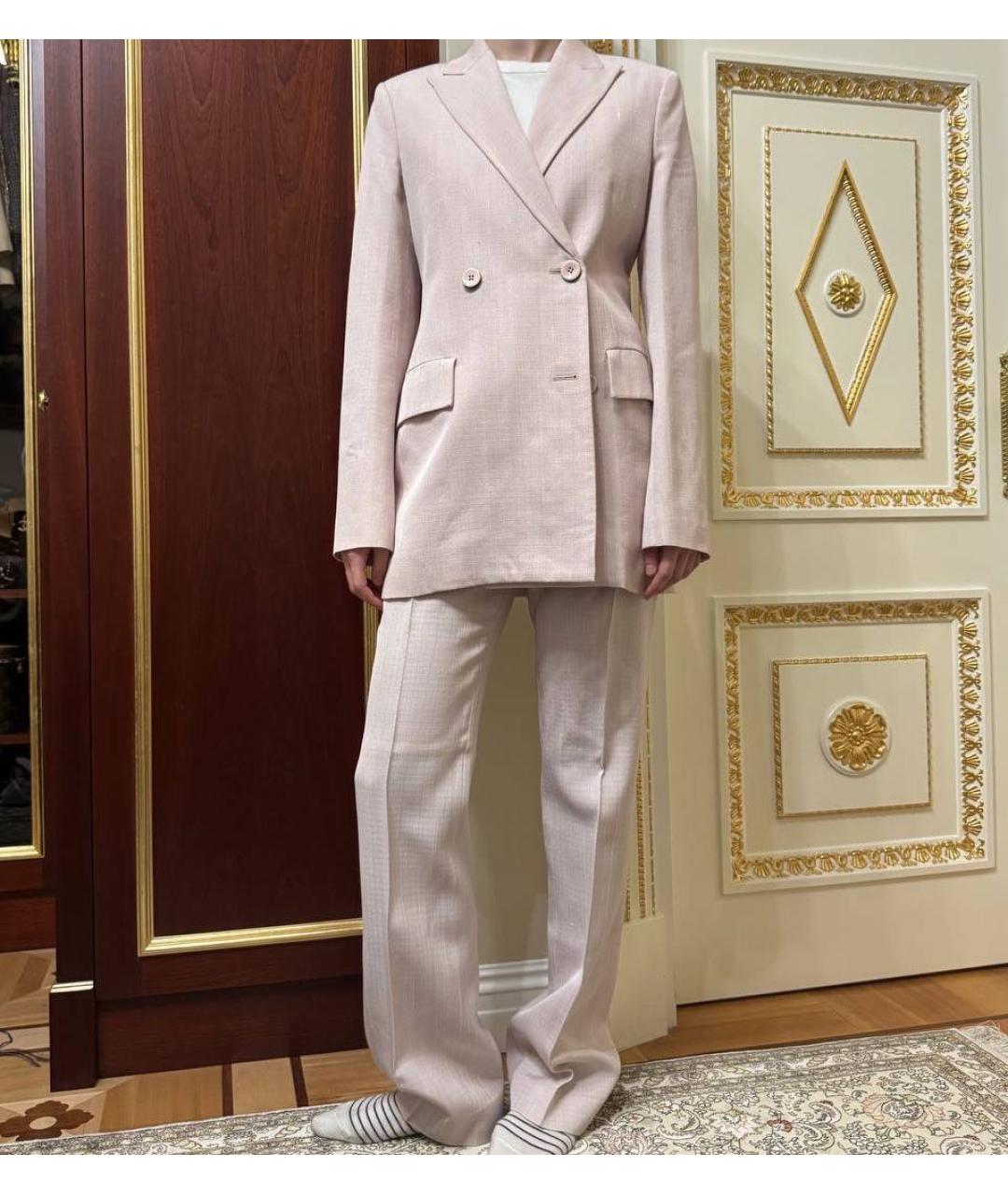 JIL SANDER Розовый хлопковый костюм с брюками, фото 3