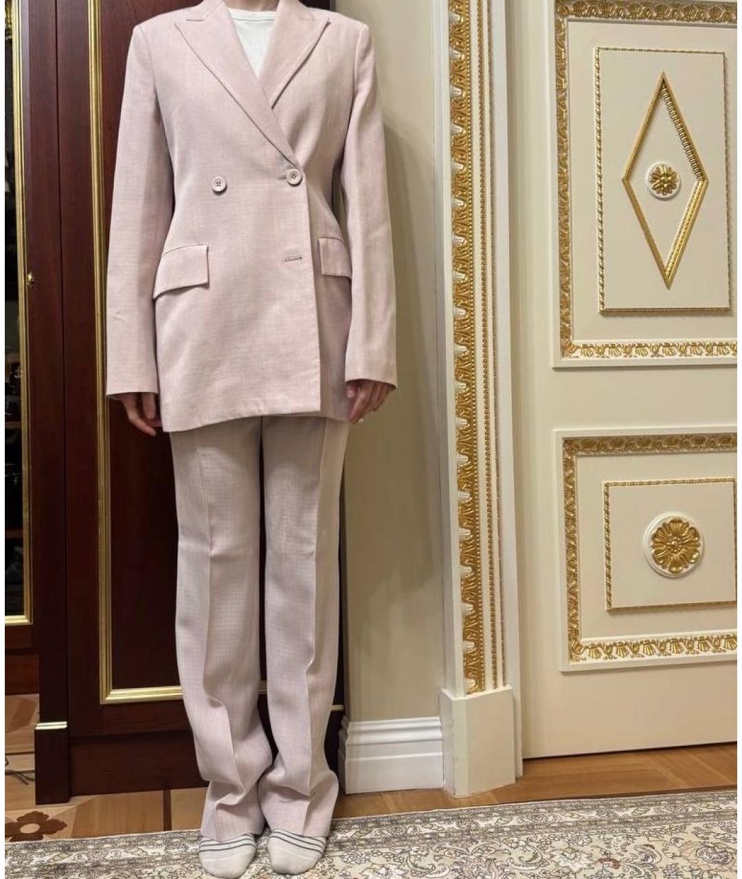 JIL SANDER Розовый хлопковый костюм с брюками, фото 6