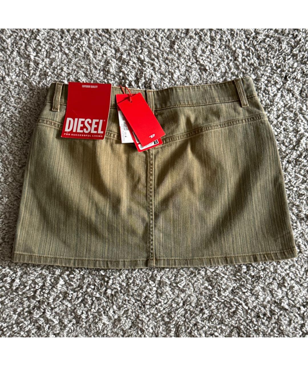 DIESEL Хаки деним юбка мини, фото 5