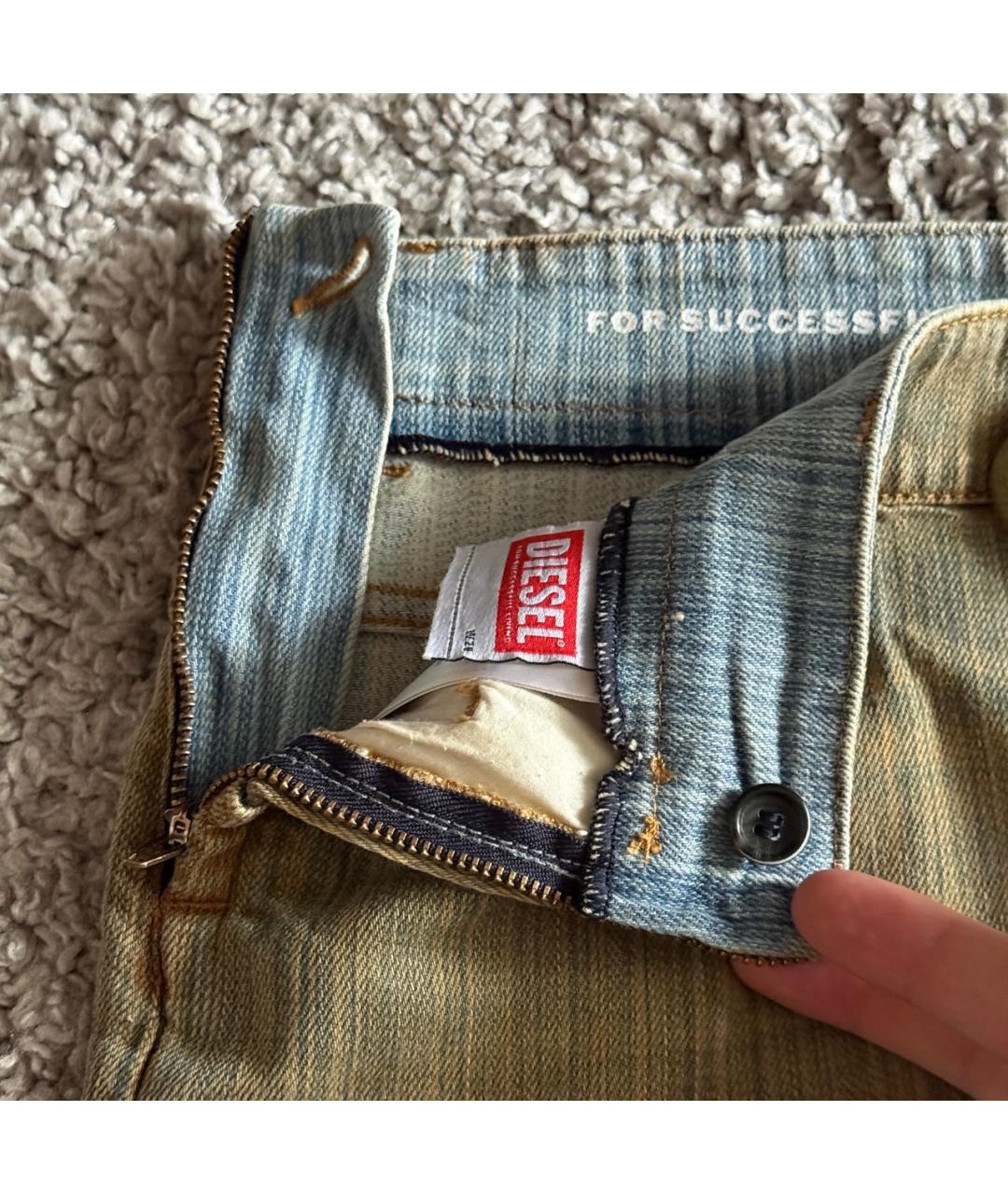 DIESEL Хаки деним юбка мини, фото 4