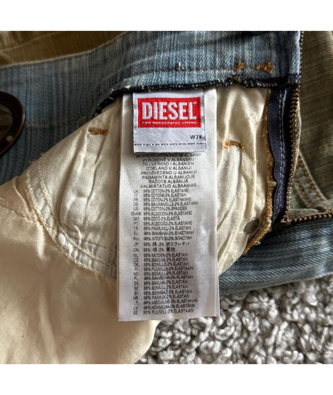 DIESEL Хаки деним юбка мини, фото 8