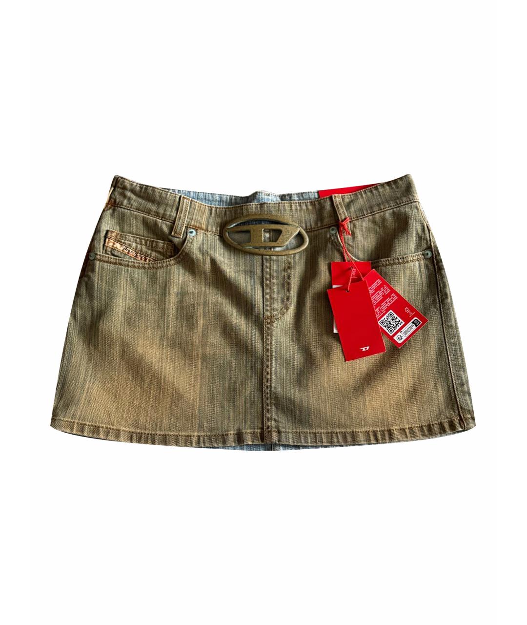 DIESEL Хаки деним юбка мини, фото 1