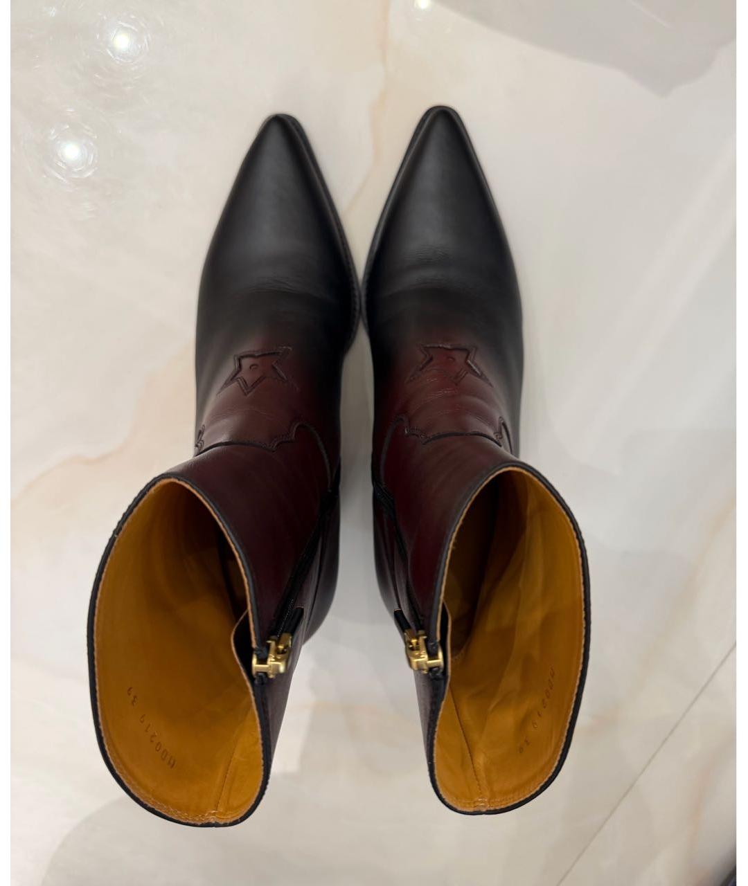 CHRISTIAN DIOR Черные кожаные ботильоны, фото 3