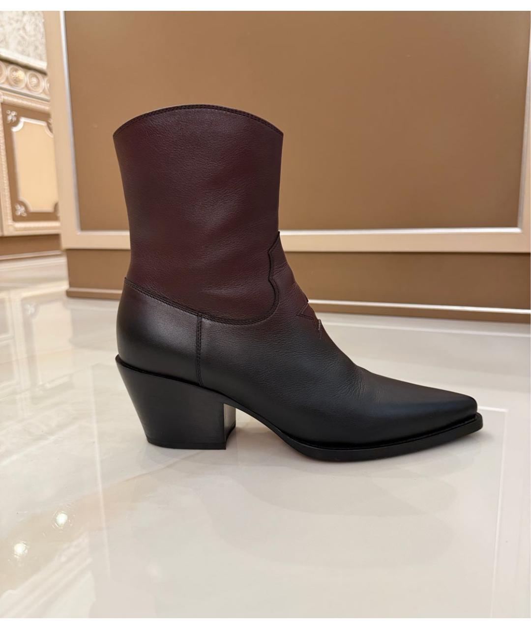 CHRISTIAN DIOR Черные кожаные ботильоны, фото 9