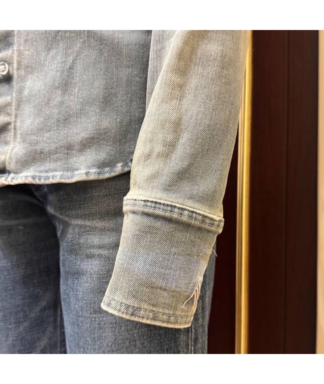 THE ATTICO Голубая деним рубашка, фото 4