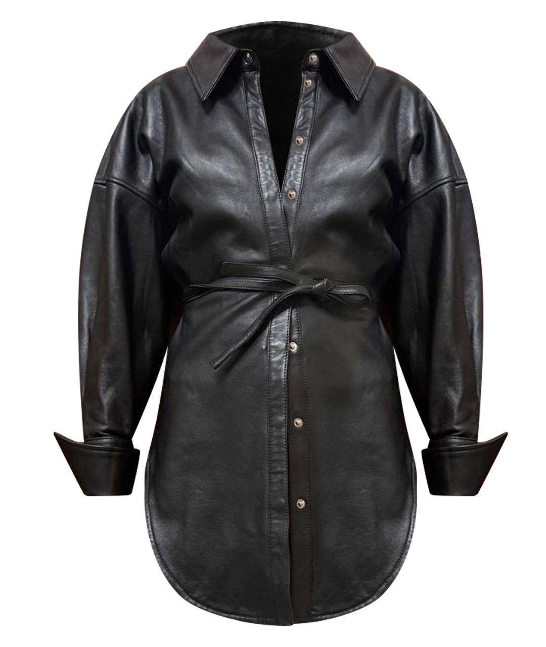 BLUMARINE Черная кожаная рубашка, фото 1