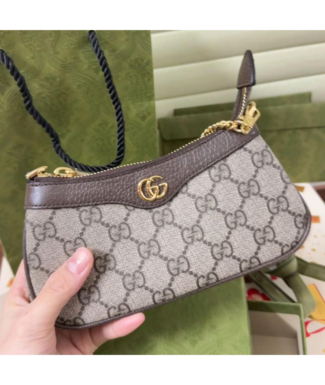 GUCCI Коричневая сумка с короткими ручками, фото 3