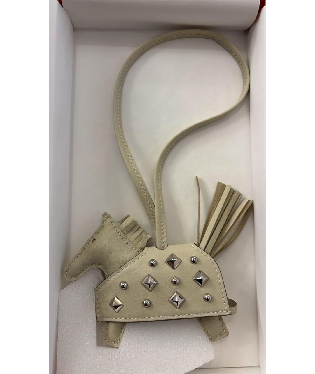 HERMES Бежевый брелок, фото 2