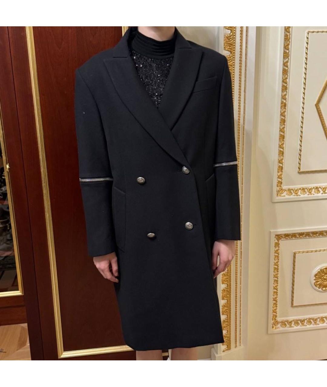 ALEXANDER MCQUEEN Темно-синее шерстяное пальто, фото 5