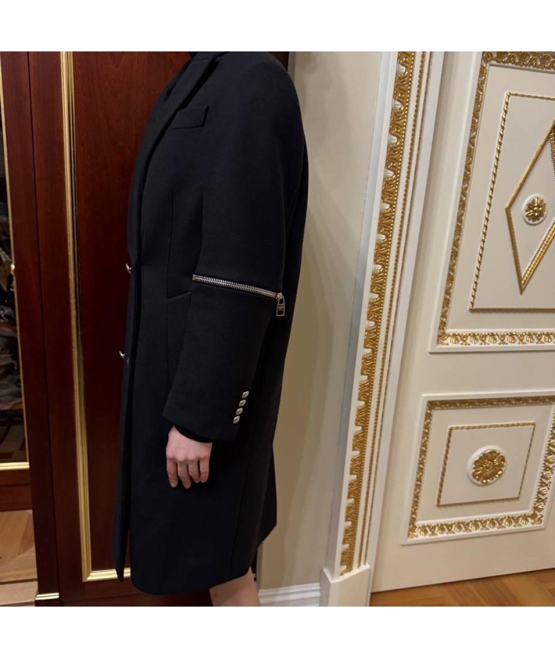 ALEXANDER MCQUEEN Темно-синее шерстяное пальто, фото 2