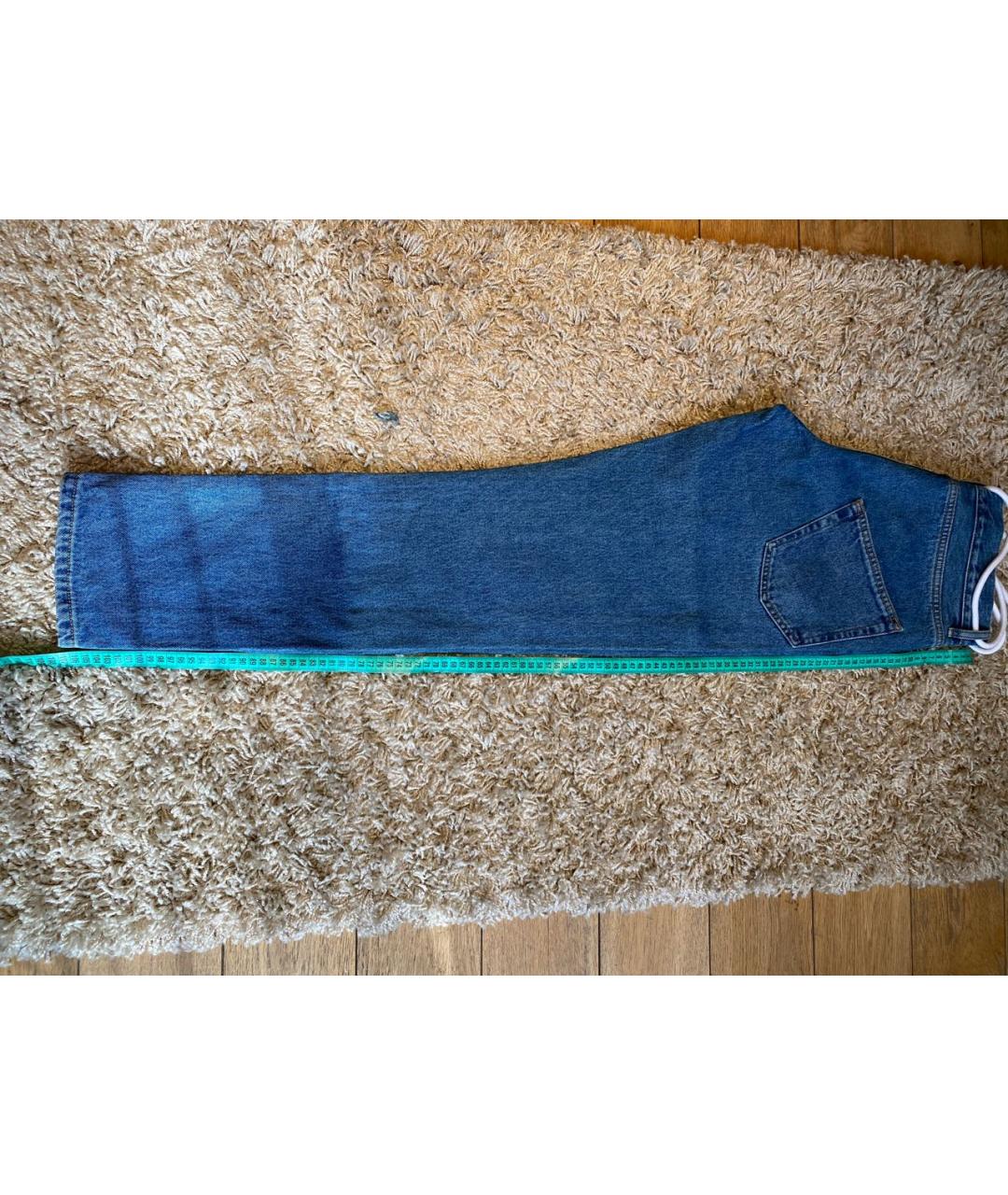 OFF-WHITE Синие хлопковые джинсы скинни, фото 6