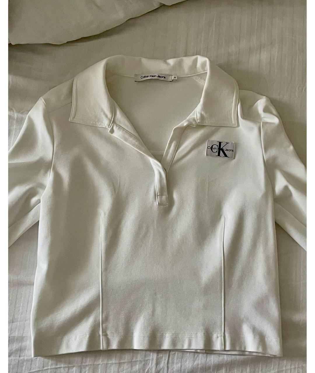 CALVIN KLEIN Белая хлопковая блузы, фото 4
