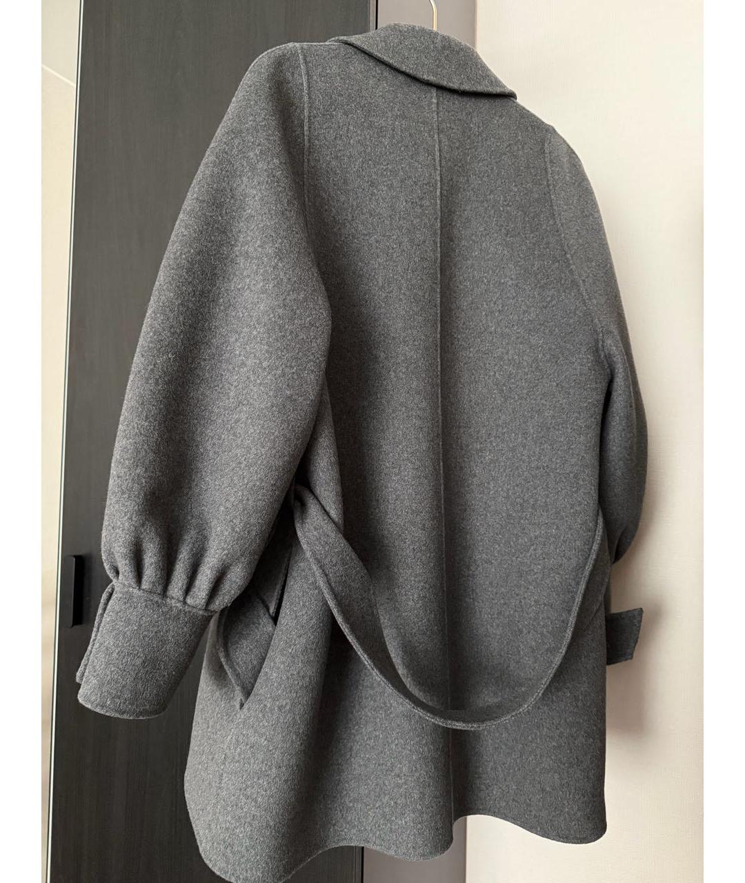 MAJE Серое шерстяное пальто, фото 6