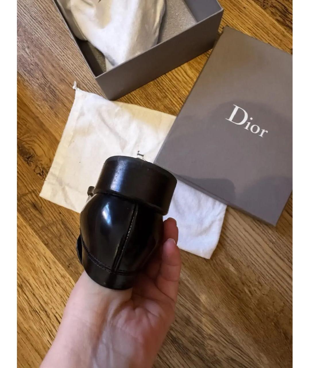 CHRISTIAN DIOR Черные кожаные туфли, фото 3