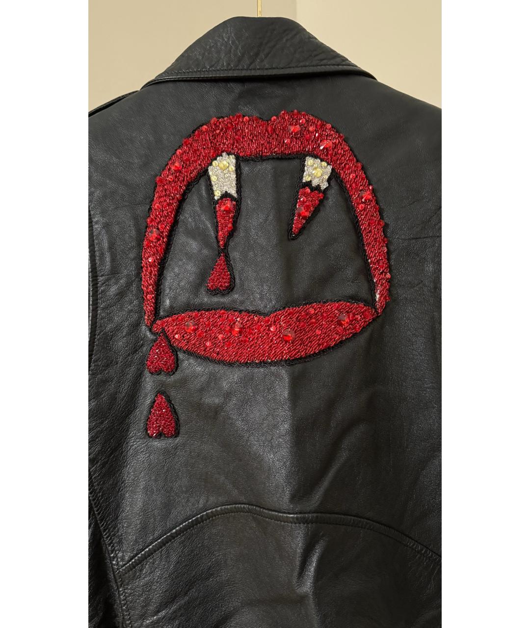 SAINT LAURENT Черная кожаная куртка, фото 3