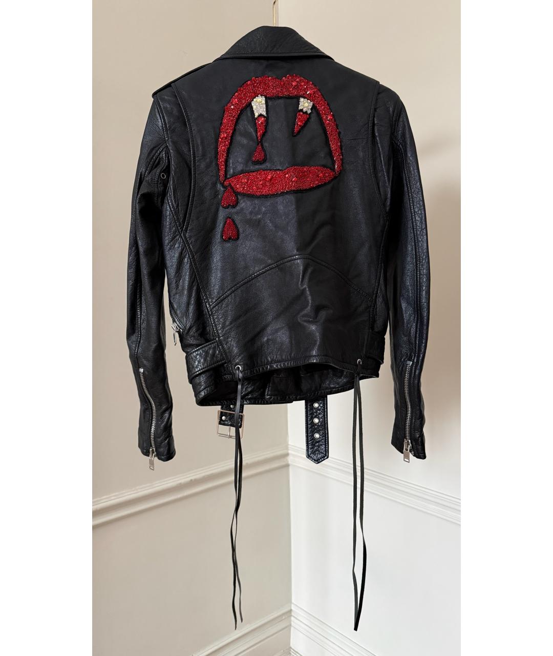 SAINT LAURENT Черная кожаная куртка, фото 2