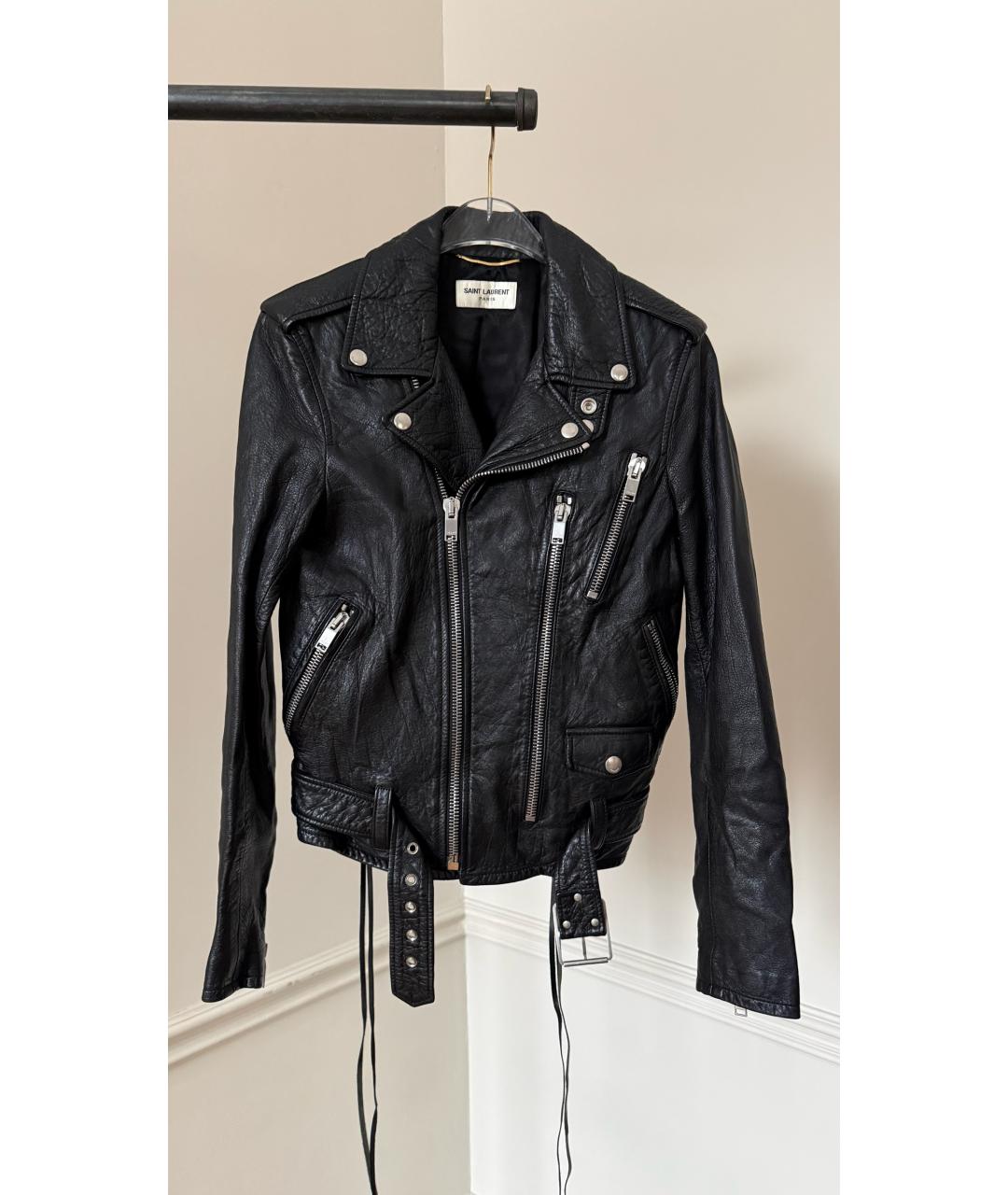 SAINT LAURENT Черная кожаная куртка, фото 7