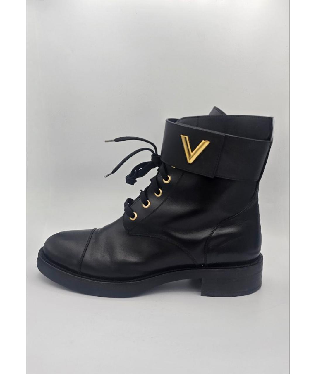 LOUIS VUITTON Черные кожаные ботинки, фото 6