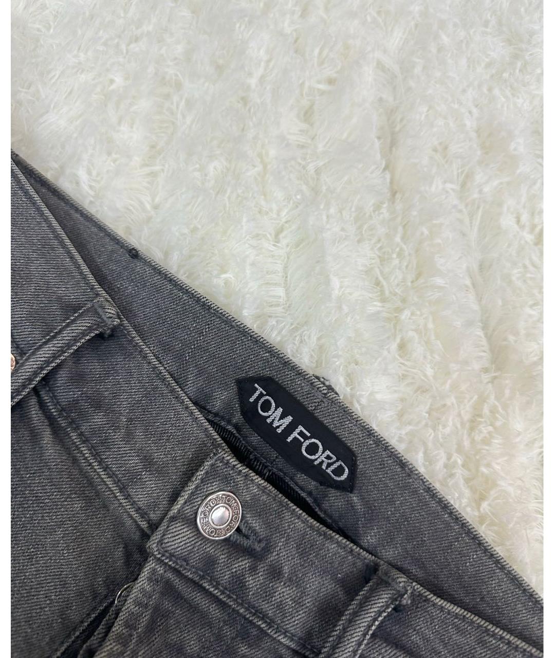 TOM FORD Серые джинсы скинни, фото 3
