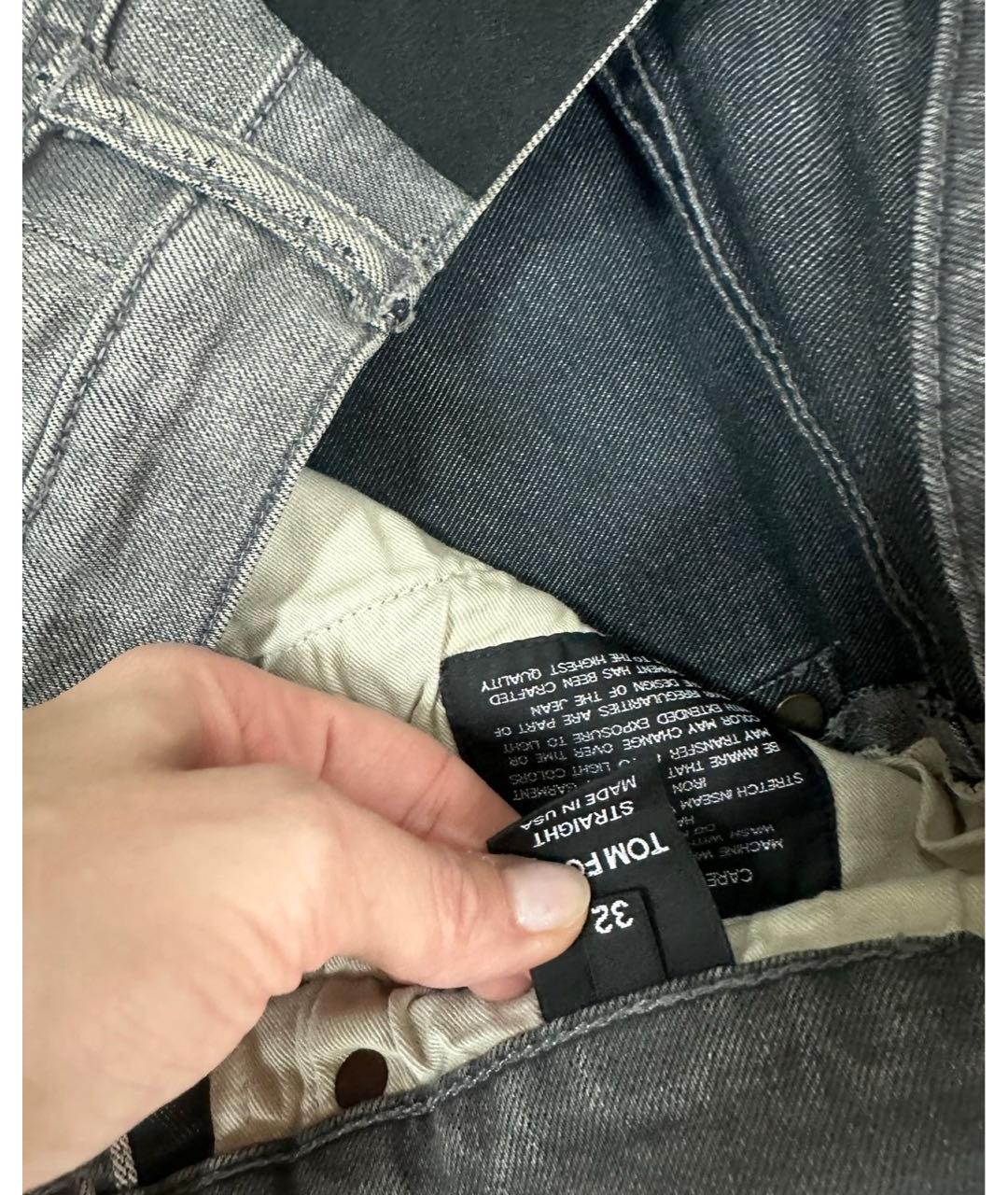 TOM FORD Серые джинсы скинни, фото 4