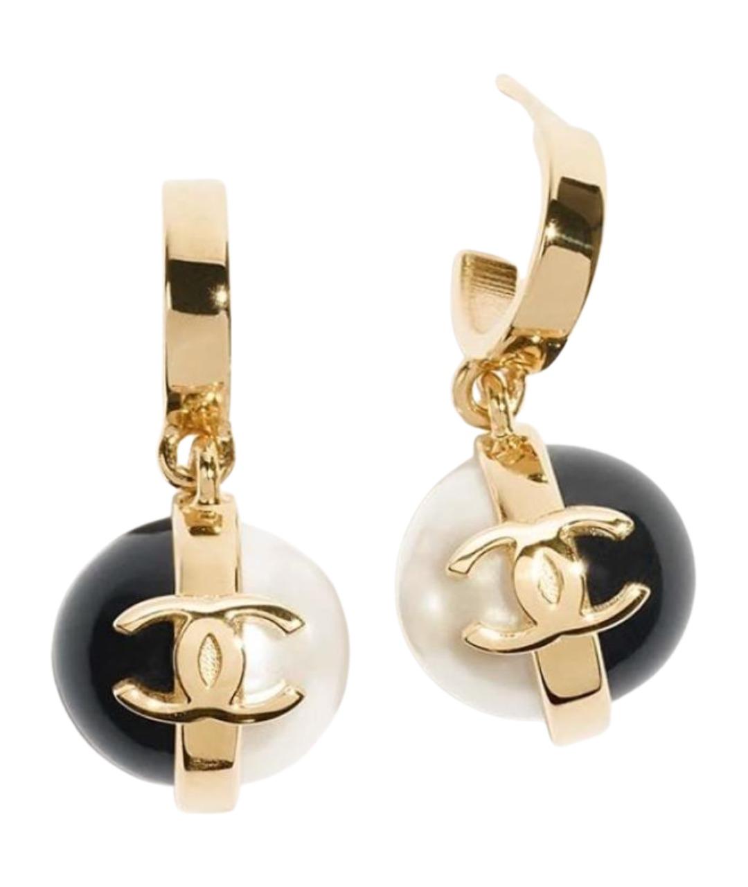 CHANEL Золотые серьги, фото 1