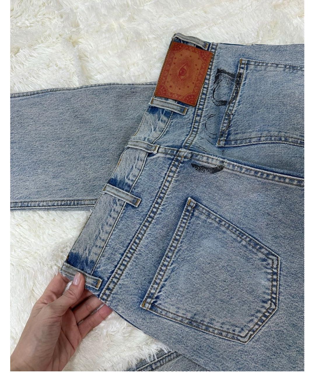 GUCCI Голубые джинсы скинни, фото 3