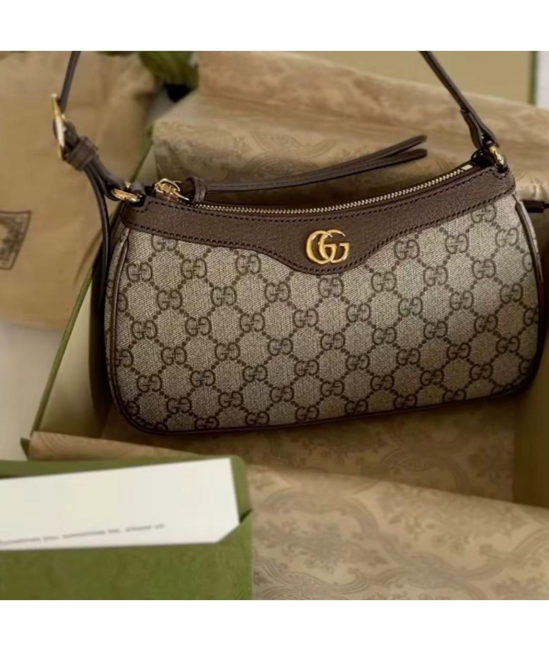 GUCCI Коричневая сумка с короткими ручками, фото 2