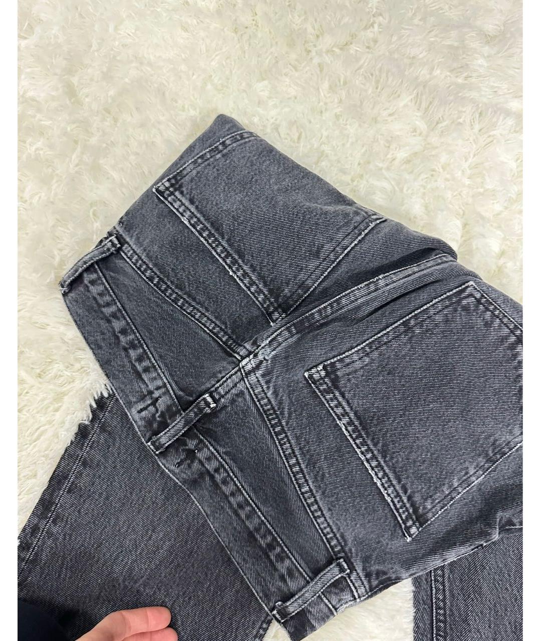 AGOLDE Антрацитовые прямые джинсы, фото 5