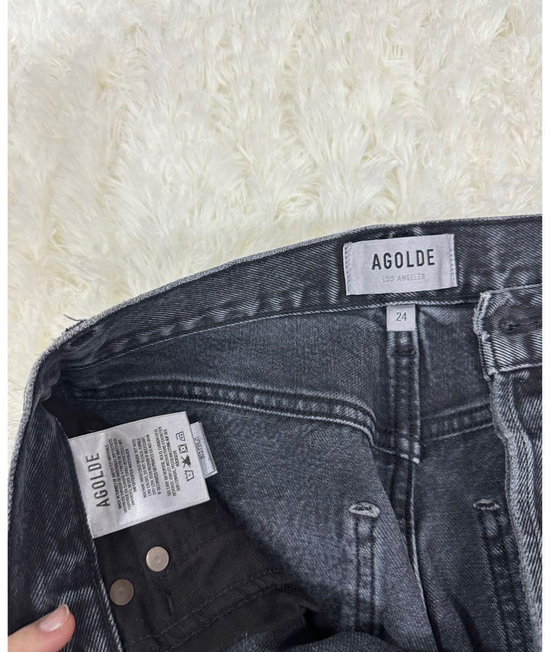 AGOLDE Антрацитовые прямые джинсы, фото 4