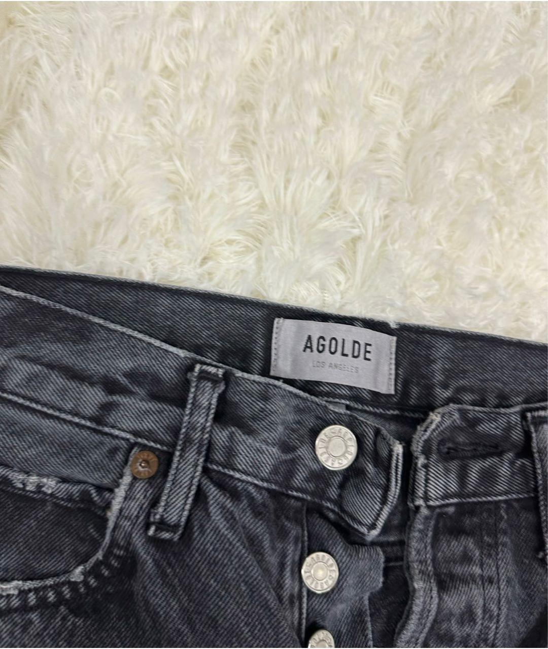 AGOLDE Антрацитовые прямые джинсы, фото 3