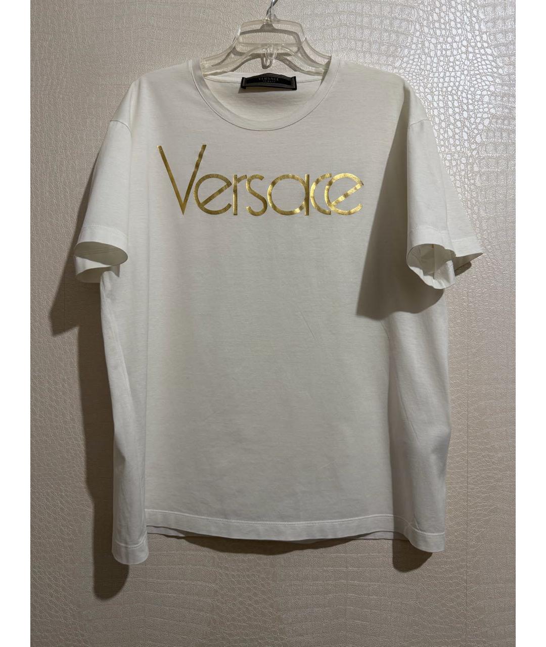 VERSACE Белая хлопковая футболка, фото 7