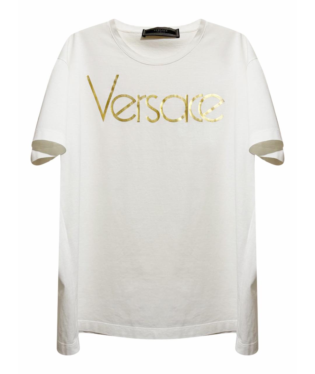 VERSACE Белая хлопковая футболка, фото 1