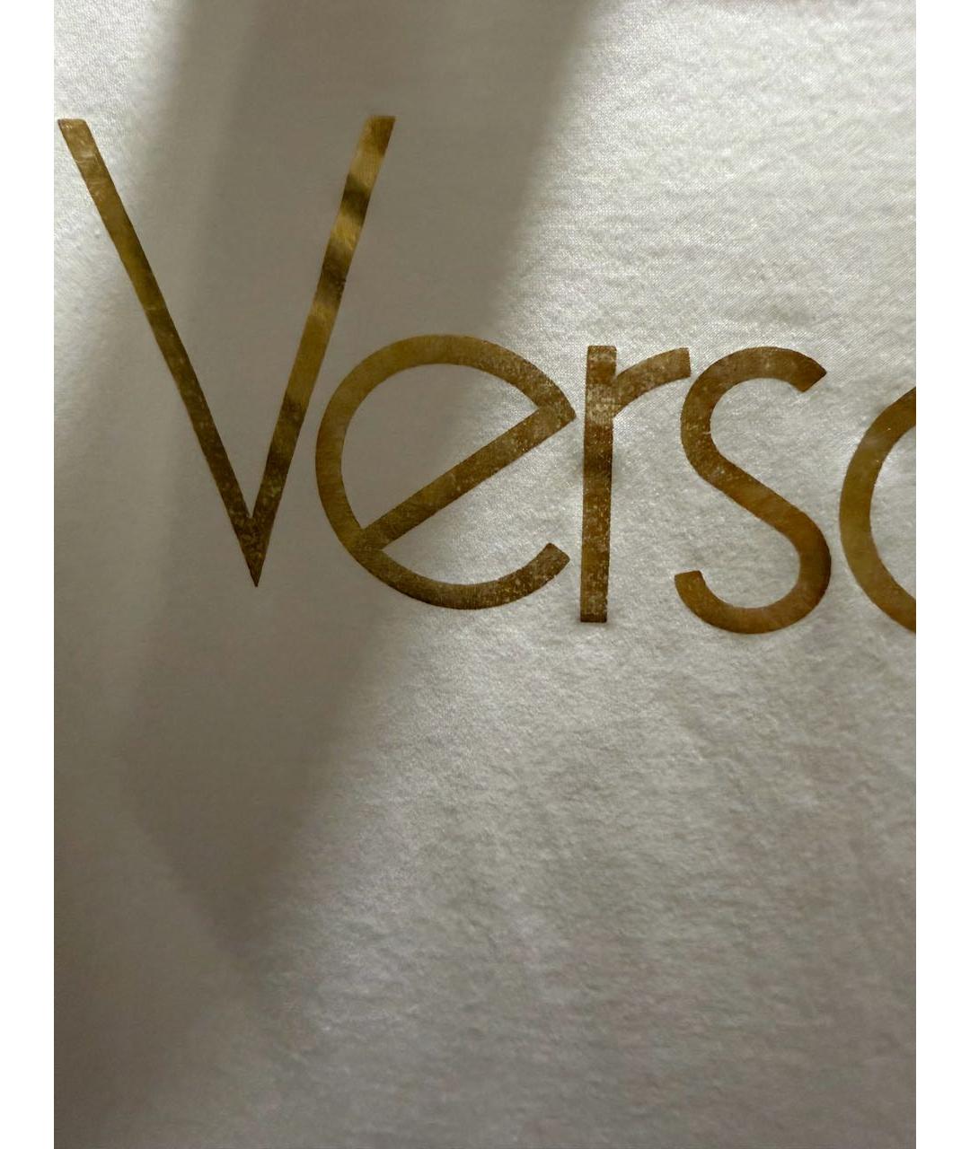 VERSACE Белая хлопковая футболка, фото 4