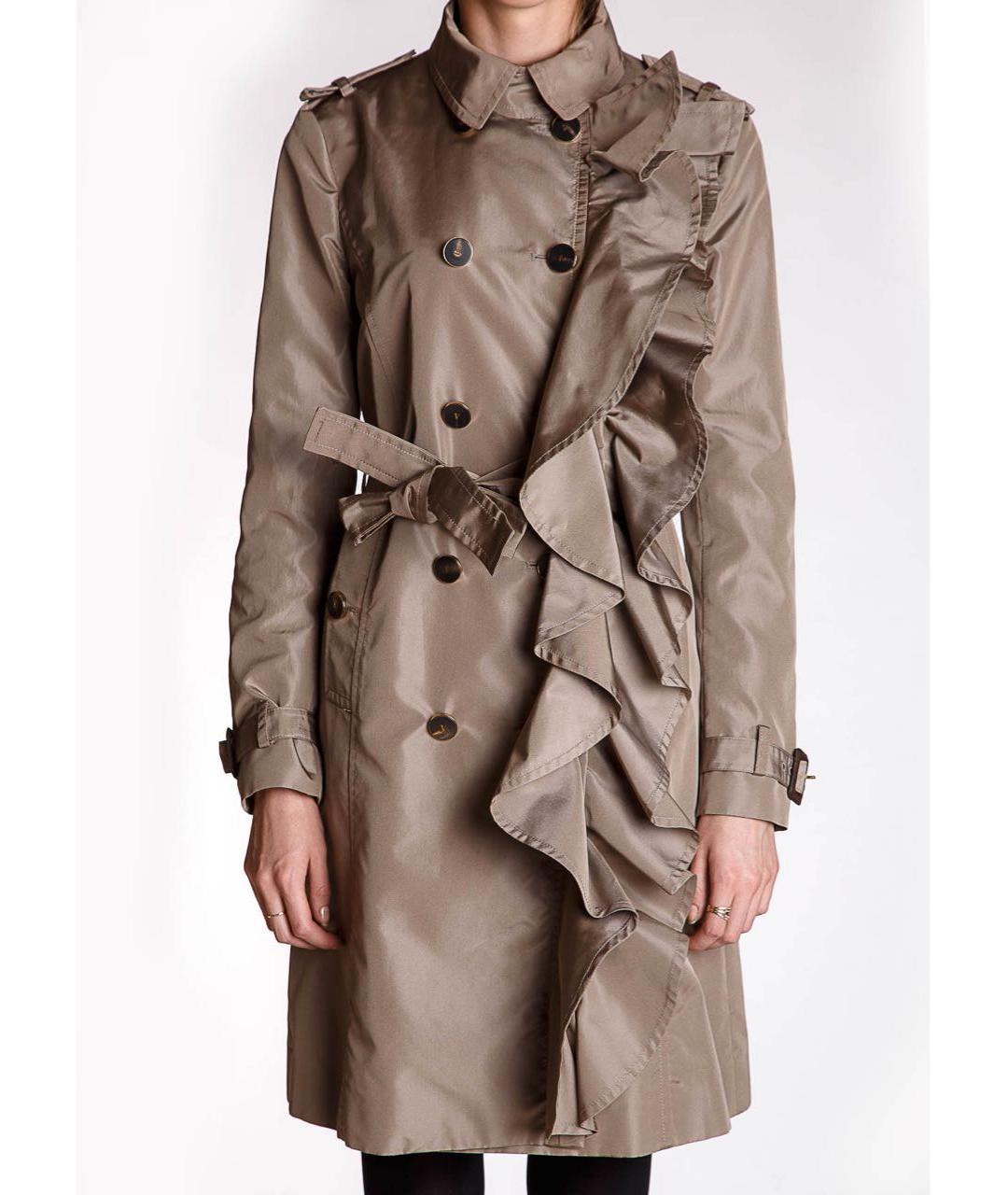 VALENTINO Бежевый шелковый тренч/плащ, фото 3