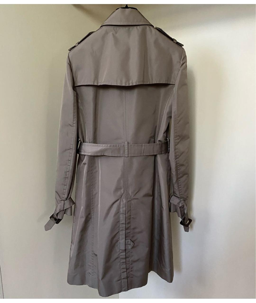 VALENTINO Бежевый шелковый тренч/плащ, фото 7