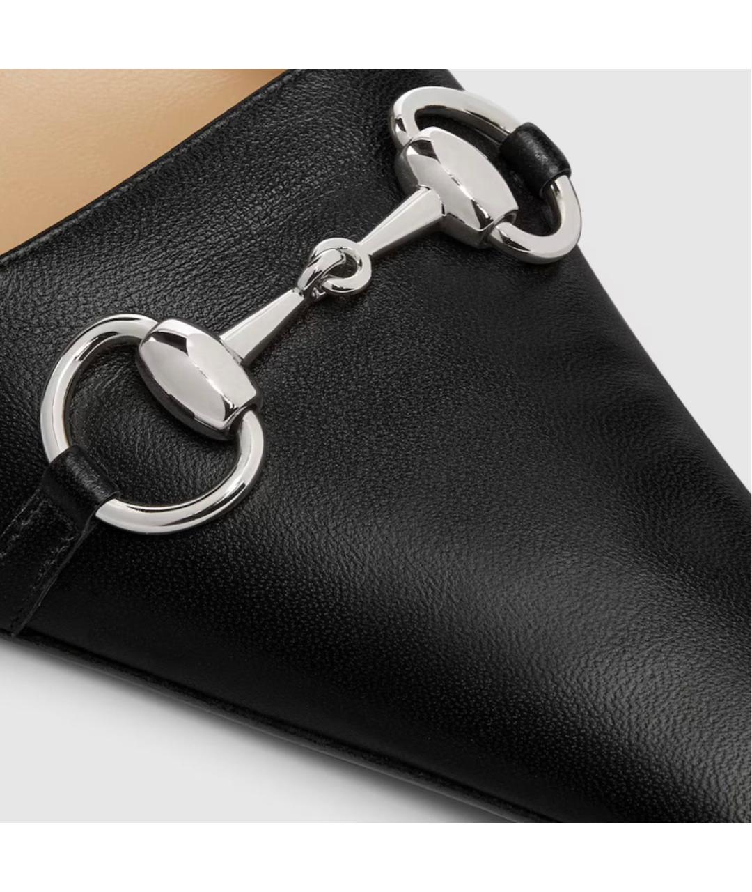 GUCCI Черные кожаные туфли, фото 4