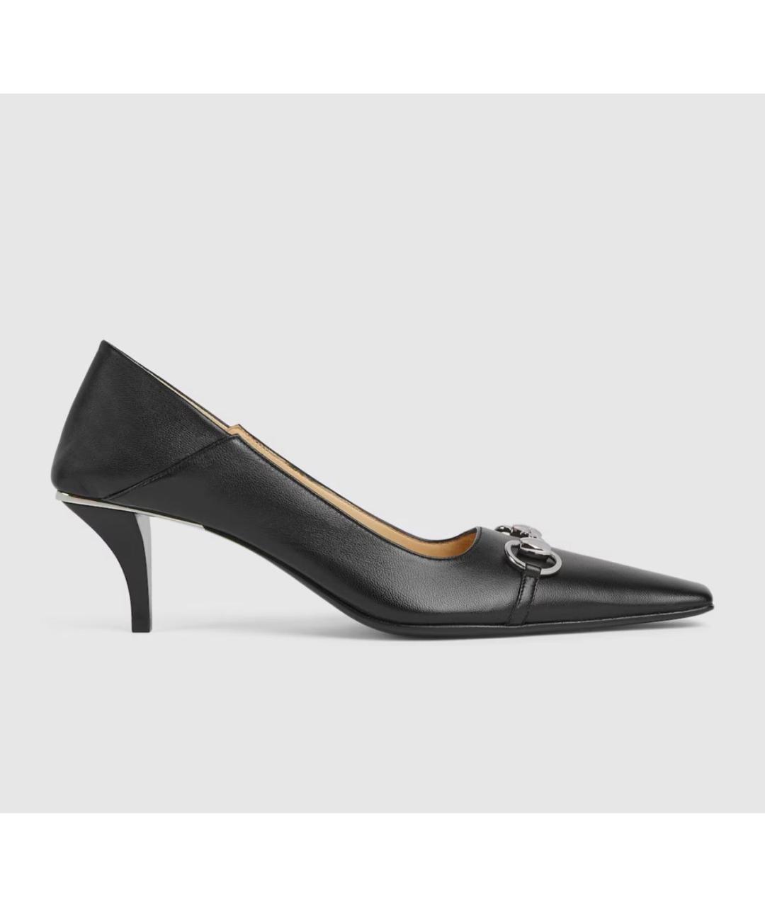 GUCCI Черные кожаные туфли, фото 7