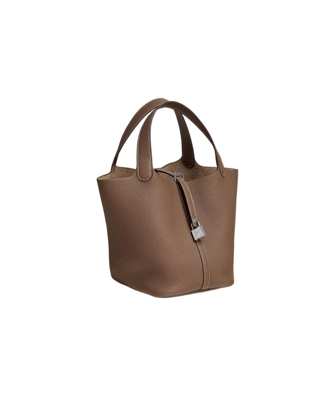 HERMES Коричневая кожаная сумка через плечо, фото 2