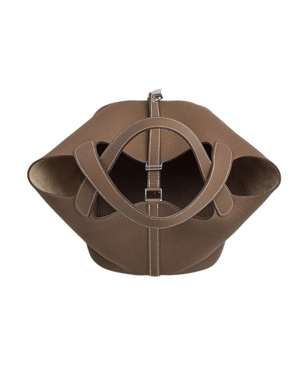 HERMES Коричневая кожаная сумка через плечо, фото 4