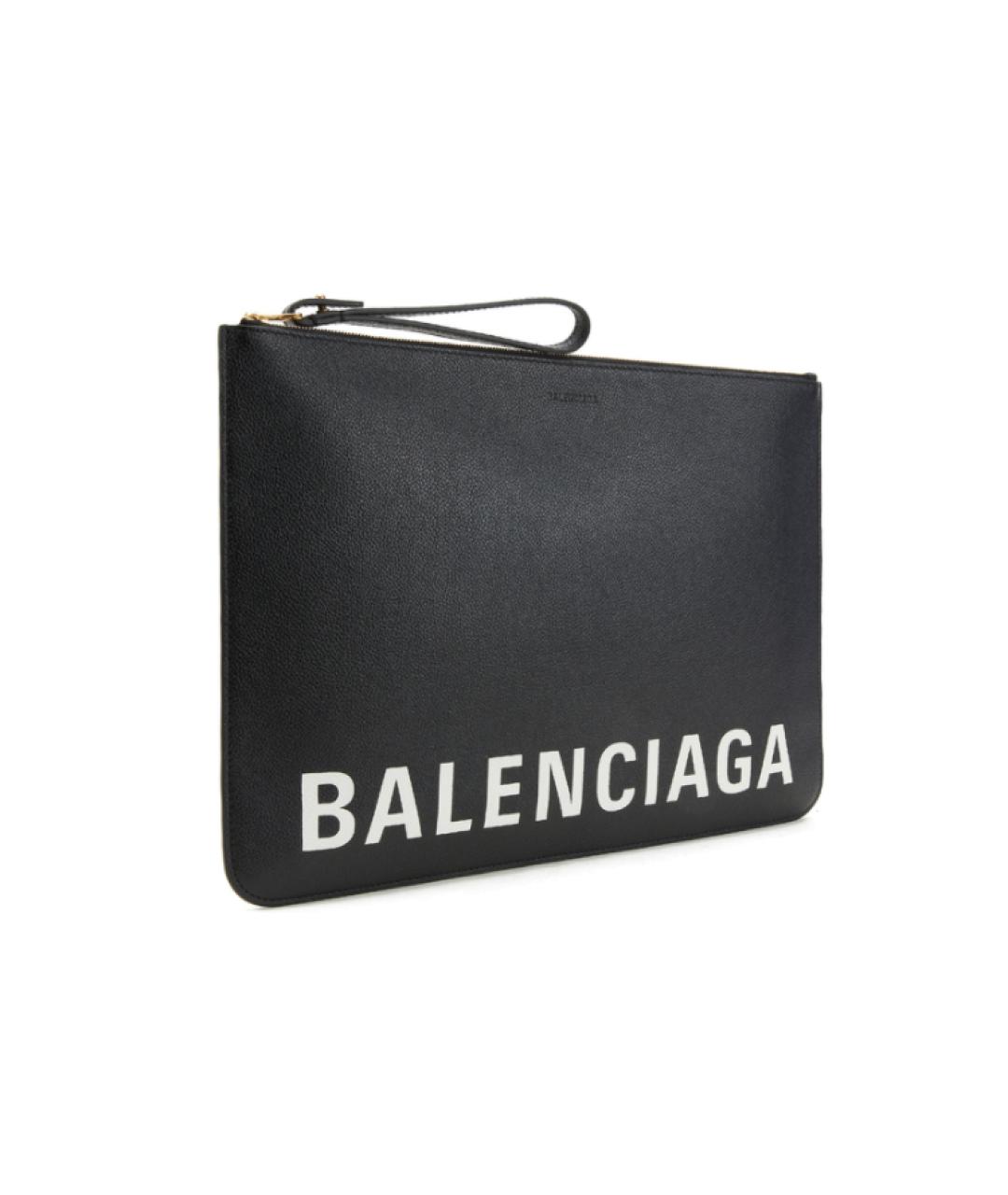 BALENCIAGA Черная кожаная папка для документов, фото 3