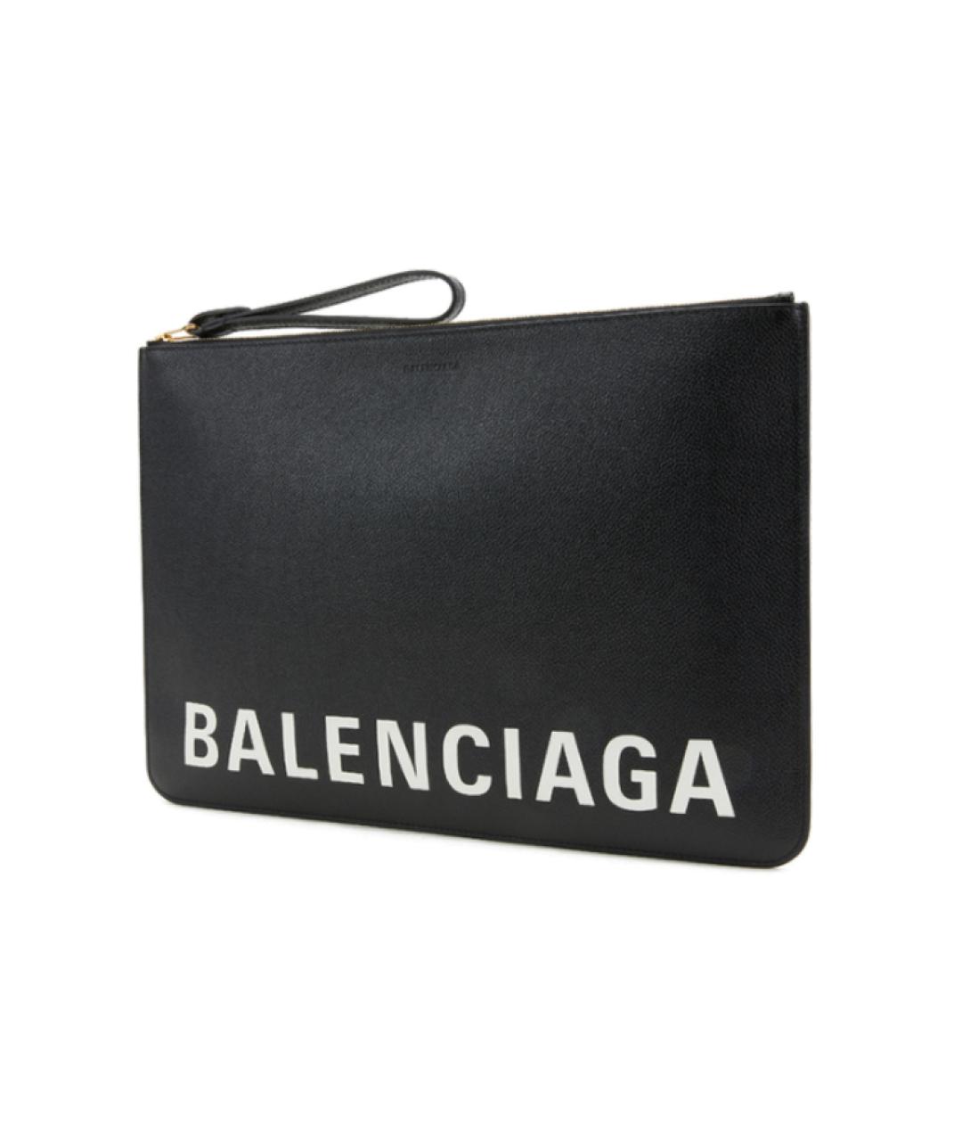 BALENCIAGA Черная кожаная папка для документов, фото 2