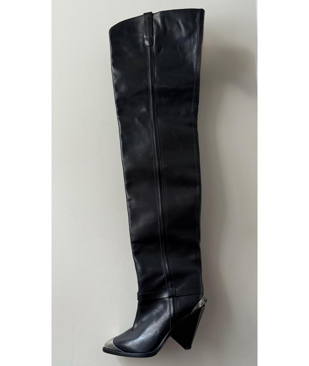 ISABEL MARANT Черные кожаные ботильоны, фото 6