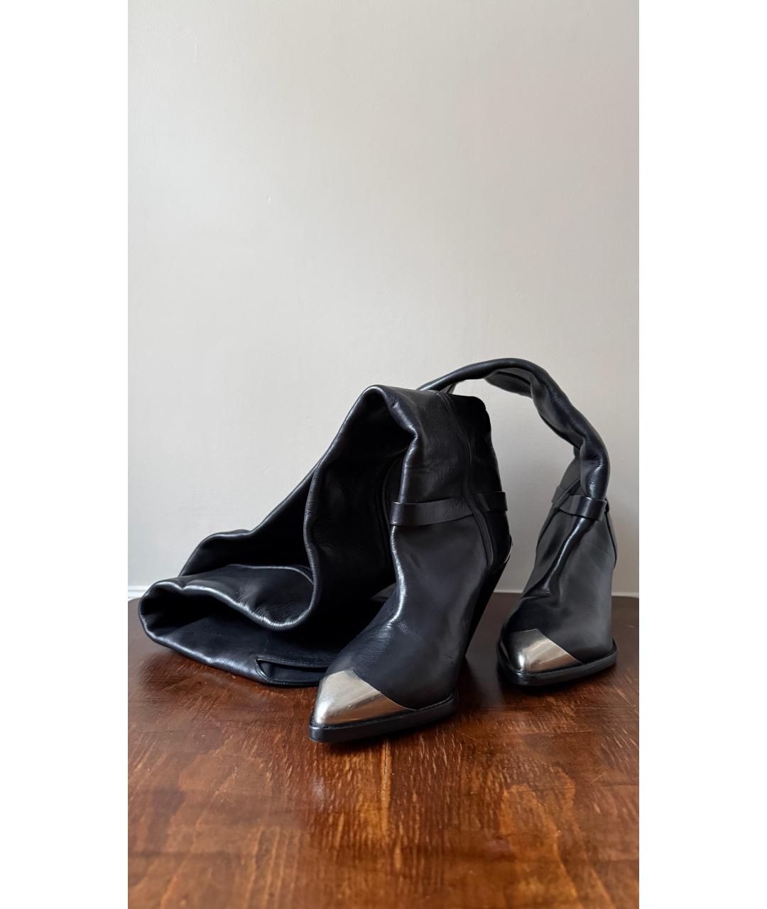 ISABEL MARANT Черные кожаные ботильоны, фото 3