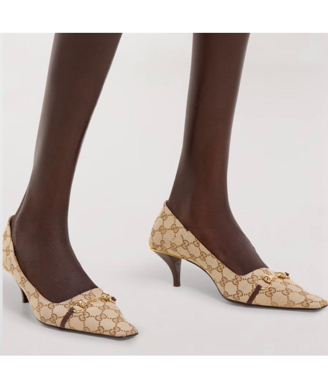 GUCCI Бежевые туфли, фото 3