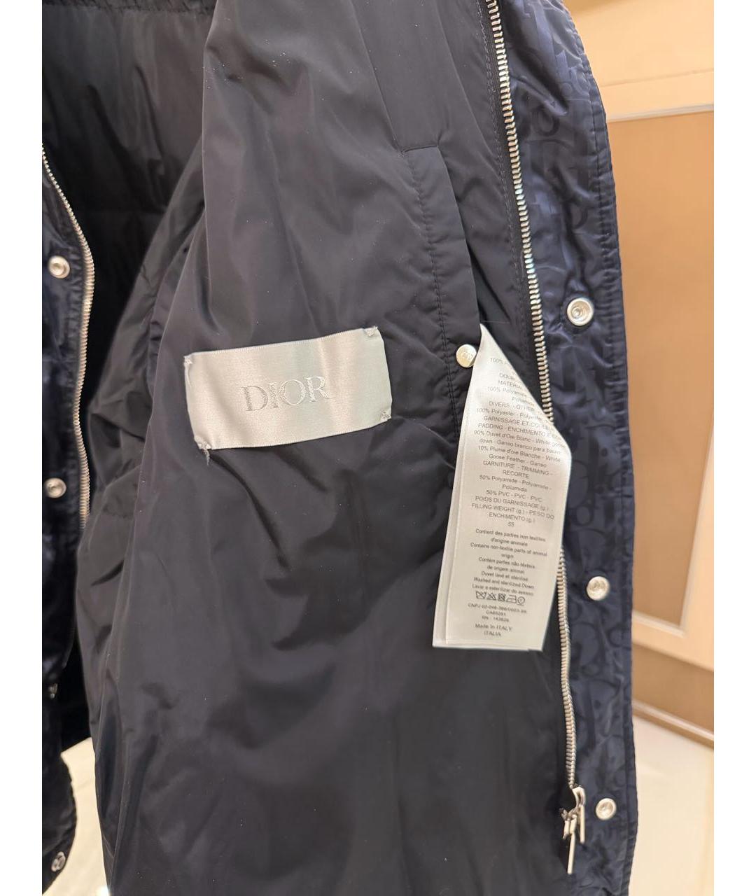CHRISTIAN DIOR Темно-синяя полиамидовая куртка, фото 6