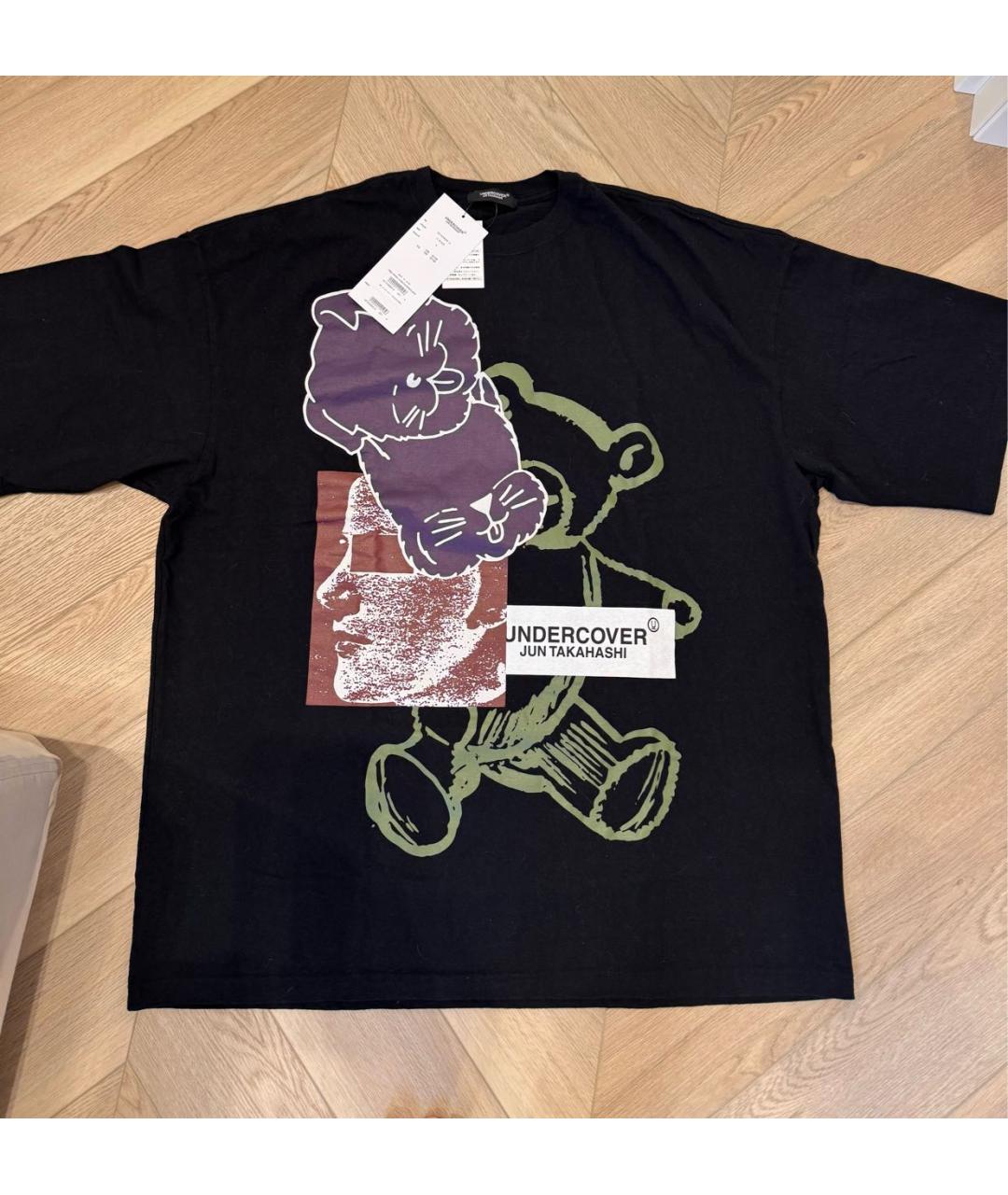 UNDERCOVER Черная хлопковая футболка, фото 4